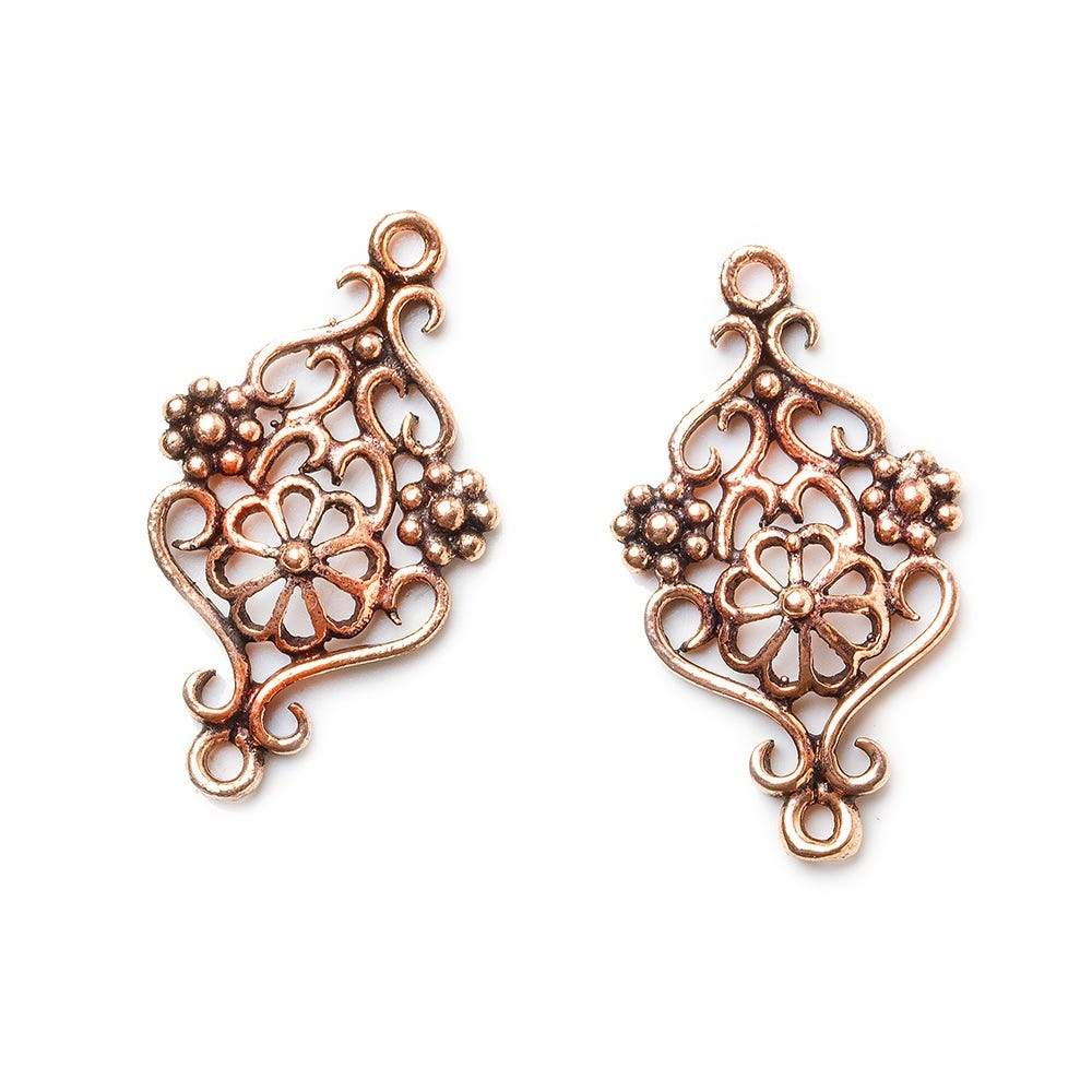 18x16mm Copper Connector Floral Design Set of 2 (ONLINE ORDER ONLY)