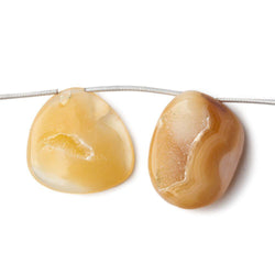 18x17-27x21mm Creme Brulee Yellow Agate Drusy Freeform Beads 5 pieces (ONLINE ORDER ONLY)