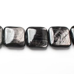 18x18mm Hypersthene plain pillow beads 16 inch 22 pieces AA (ONLINE ORDER ONLY)