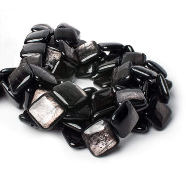 18x18mm Hypersthene plain pillow beads 16 inch 22 pieces AA (ONLINE ORDER ONLY)