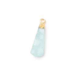 18x6-29x7mm Gold Leafed Seafoam Drusy Pear Pendant 1 focal piece (ONLINE ORDER ONLY)