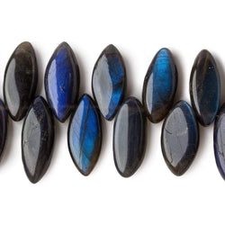18x8-17x7mm Black Labradorite Top Drilled Plain Marquise Beads 8 inch 40 pieces A (ONLINE ORDER ONLY)