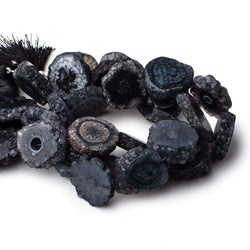 19-21mm Blue Black Solar Quartz Straight Drilled Slice Beads 8 inch 8pieces (ONLINE ORDER ONLY)