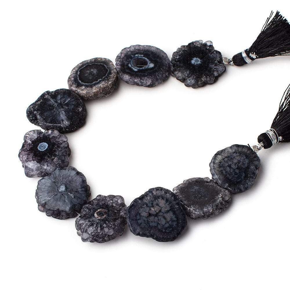 19-21mm Blue Black Solar Quartz Straight Drilled Slice Beads 8 inch 8pieces (ONLINE ORDER ONLY)
