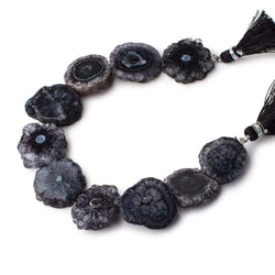 19-21mm Blue Black Solar Quartz Straight Drilled Slice Beads 8 inch 8pieces (ONLINE ORDER ONLY)