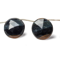19-22mm Hawk's Eye Faceted Coin 9 inch 10 pieces (ONLINE ORDER ONLY)