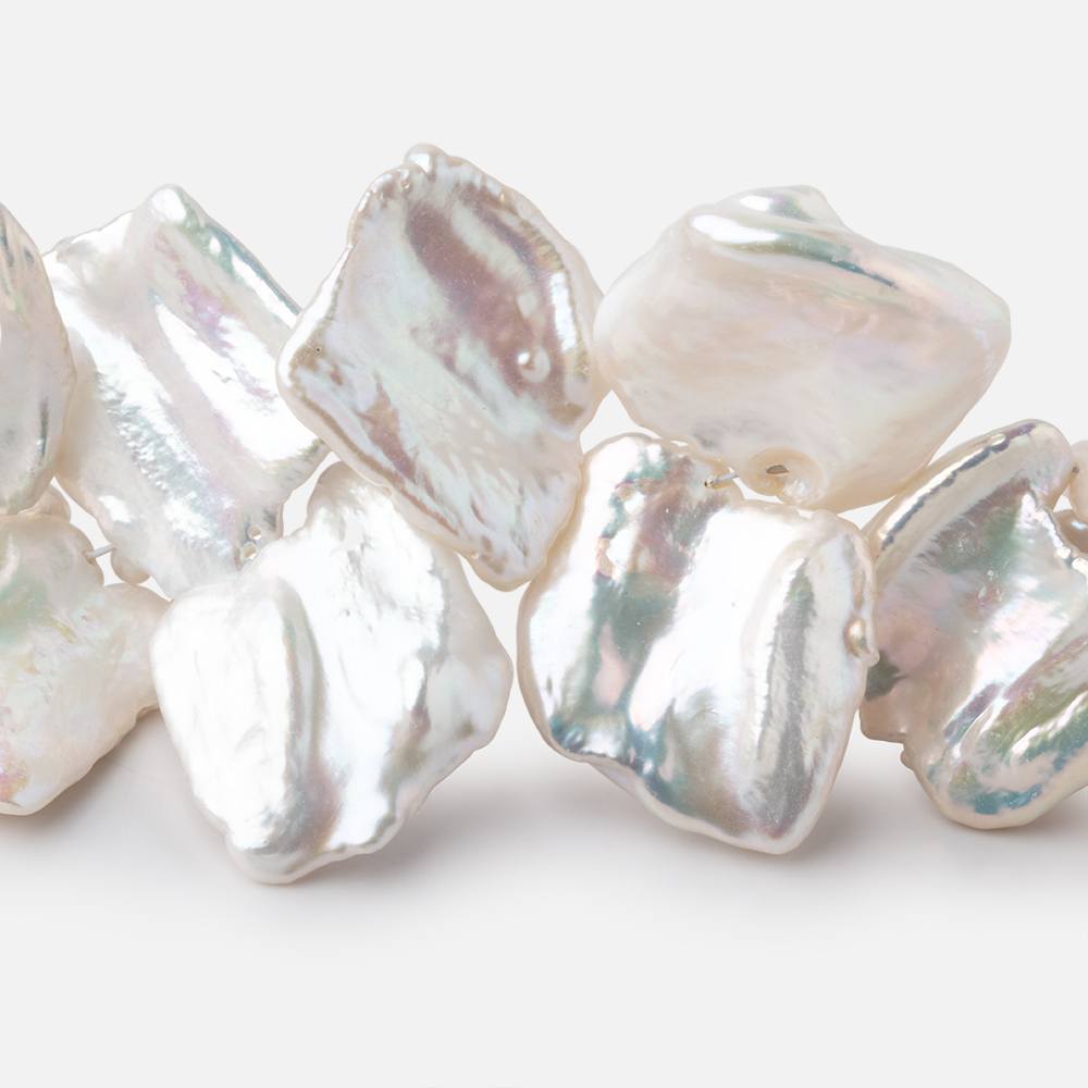 19-29mm White Top Drill Ultra Keshi Freshwater Pearls 17 inch 42 Beads AAA (ONLINE ORDER ONLY)