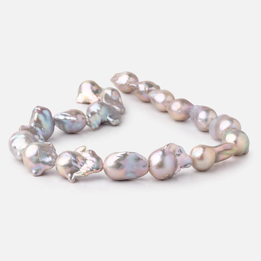 19-32mm Lilac Silver Ultra Baroque Freshwater Pearls 16.5 inch 18 Beads AA (ONLINE ORDER ONLY)