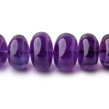 12-15mm Amethyst plain rondelle beads 16 inch 52 pieces (ONLINE ORDER ONLY)