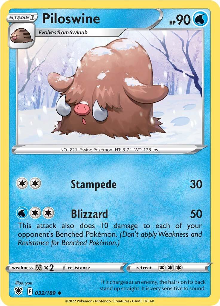 Piloswine (032/189) [Sword & Shield: Astral Radiance] (Online Only)
