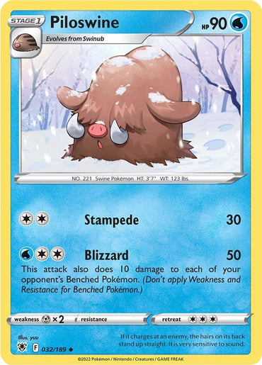 Piloswine (032/189) [Sword & Shield: Astral Radiance] (Online Only)
