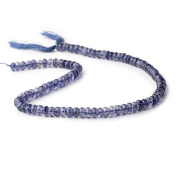 5-5.5mm Iolite Faceted Rondelles 13 inch 100 beads AAA (ONLINE ORDER ONLY)
