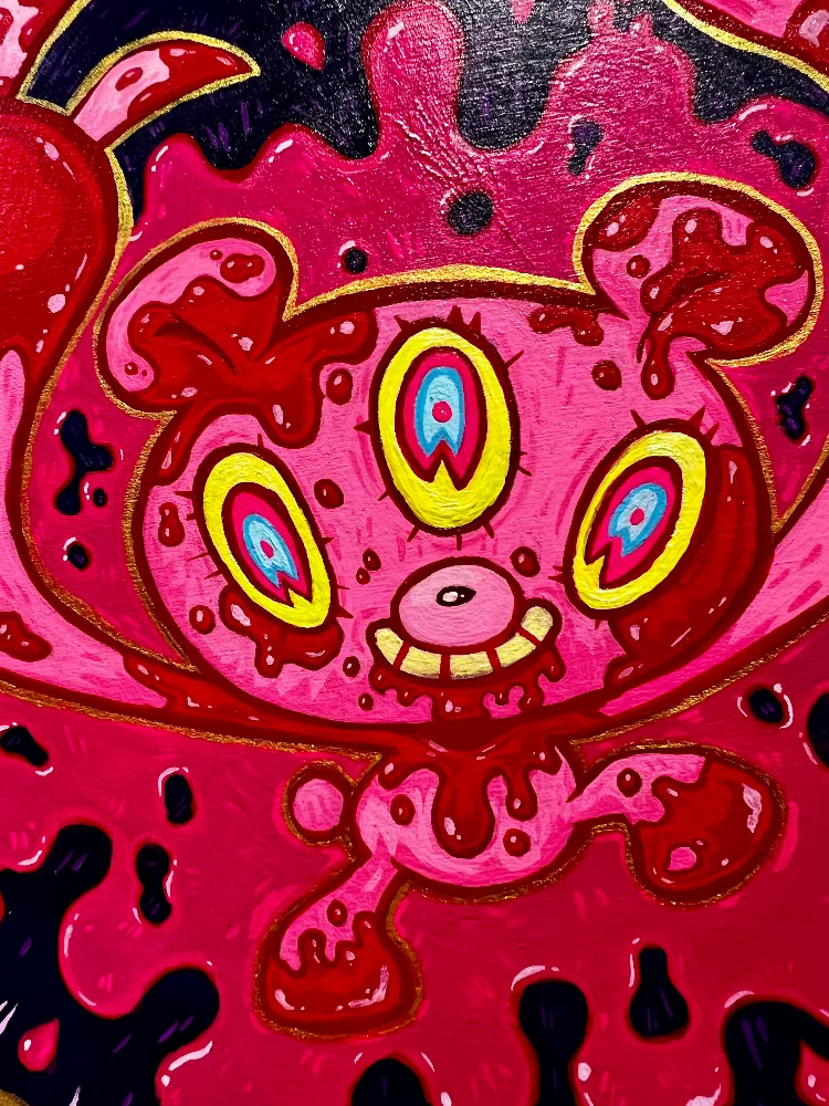 Zoë Moss - Psycho Gloomy - Original Artwork - Gloomy Bear Exhibition (ONLINE ORDER ONLY)