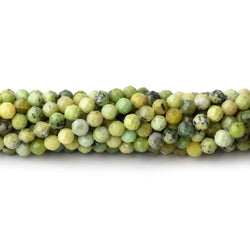 3mm Lemon Chrysoprase microfaceted round beads 13 inch 100 pieces (ONLINE ORDER ONLY)