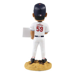 Carlos Carrasco Cleveland Indians Cookie Base Stand Up To Cancer MLB Bobblehead (ONLINE ORDER ONLY)