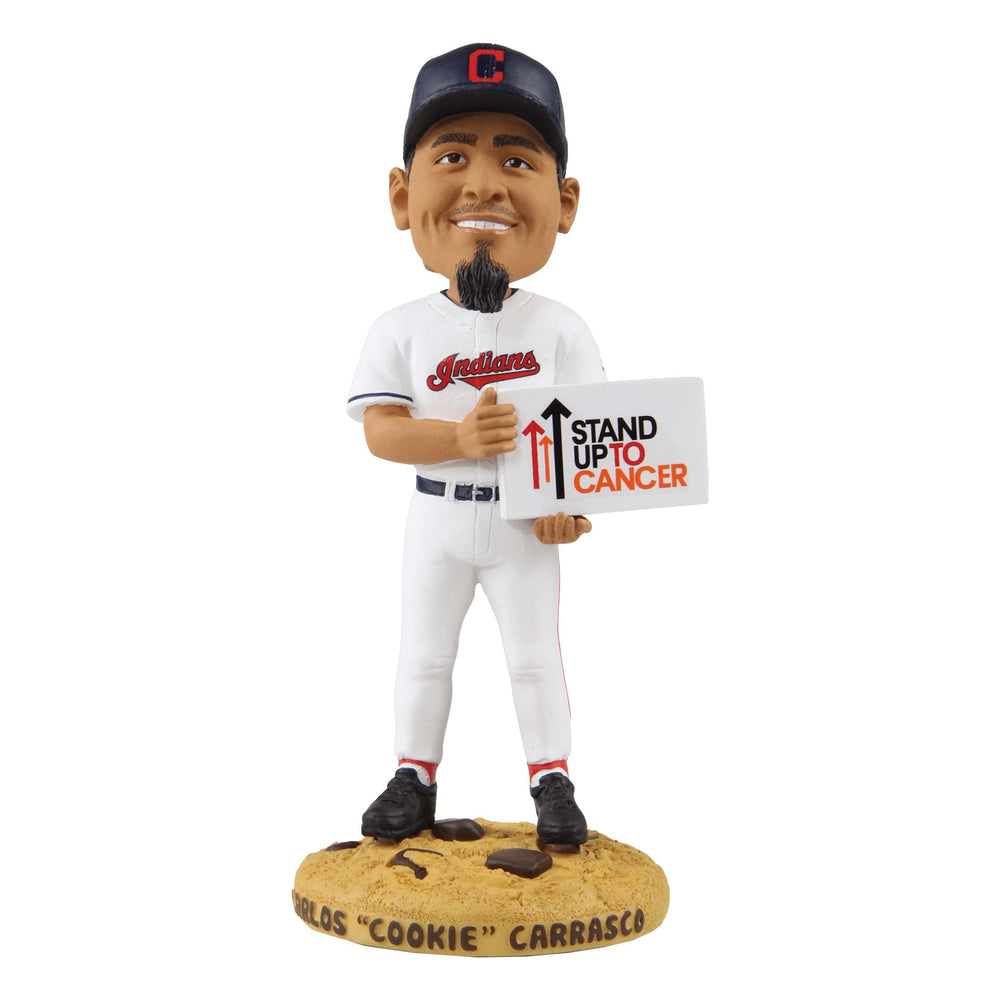 Carlos Carrasco Cleveland Indians Cookie Base Stand Up To Cancer MLB Bobblehead (ONLINE ORDER ONLY)