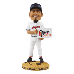 Carlos Carrasco Cleveland Indians Cookie Base Stand Up To Cancer MLB Bobblehead (ONLINE ORDER ONLY)