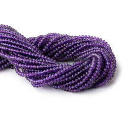 4mm Amethyst Micro Faceted Rondelle Beads 12 inch 105 pieces AAA