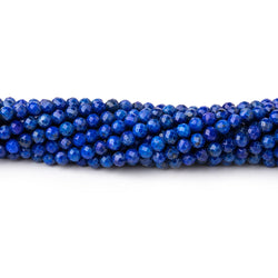 3mm Lapis Lazuli micro faceted round beads 13 inch 110 pieces (ONLINE ORDER ONLY)