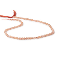 3.5mm Sunstone & Peach Moonstone microfaceted round beads 13 inch 100 pcs (ONLINE ORDER ONLY)