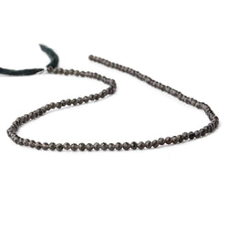 3mm Dark Platinum Grey Moonstone Micro Faceted round beads 13 inch 120 pieces A (ONLINE ORDER ONLY)