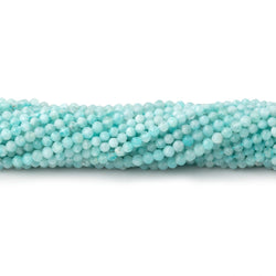 2.2mm Amazonite microfaceted round beads 13 inch 150 pieces (ONLINE ORDER ONLY)