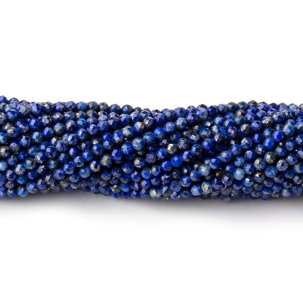 1.8mm Lapis Lazuli microfaceted rondelle beads 13 inch 195 pieces (ONLINE ORDER ONLY)