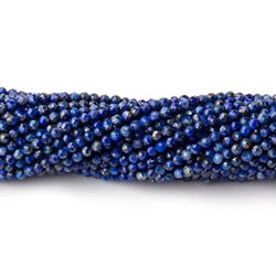 1.8mm Lapis Lazuli microfaceted rondelle beads 13 inch 195 pieces (ONLINE ORDER ONLY)