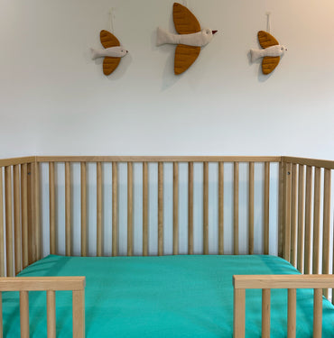 Crib Linen Fitted Sheet (Sea Green) (ONLINE ORDER ONLY)