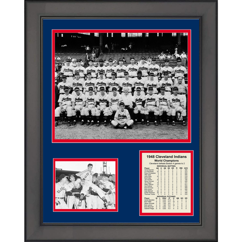 Framed Cleveland Guardians 1948 World Series Champions 11"x14" Baseball Three Photo Collage (ONLINE ORDER ONLY)