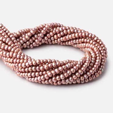 5-6mm Rose Blush Off Round 2.5mm Large Hole Pearls 95 Beads (ONLINE ORDER ONLY)