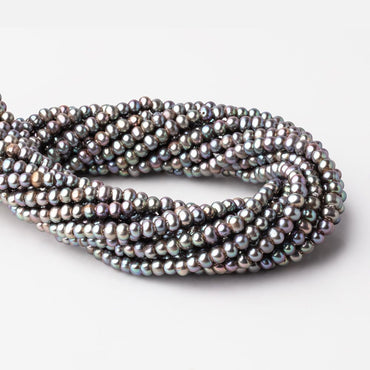 5-6mm Pistachio Silver Off Round 2.5mm Large Hole Pearls 95 Beads (ONLINE ORDER ONLY)