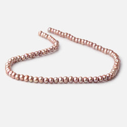 5-6mm Tea Rose Off Round 2.5mm Large Hole Pearls 95 Beads (ONLINE ORDER ONLY)