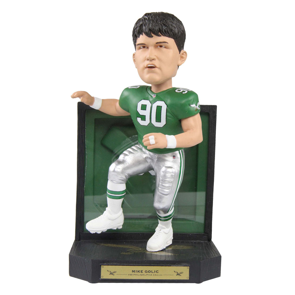 Mike Golic Sr. Philadelphia Eagles Framed Jersey Showcase Special Edition NFL Bobblehead (ONLINE ORDER ONLY)