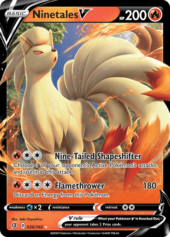 Ninetales V (026/192) [Sword & Shield: Rebel Clash] (Online Only)