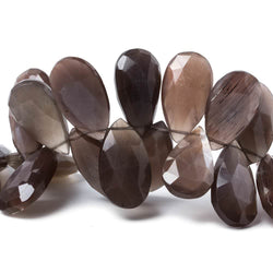 19.5x11-25.6x11mm Chocolate Moonstone faceted pear beads 8 inch 41 pcs (ONLINE ORDER ONLY)