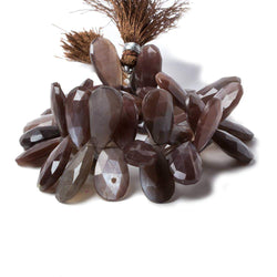 19.5x11-25.6x11mm Chocolate Moonstone faceted pear beads 8 inch 41 pcs (ONLINE ORDER ONLY)