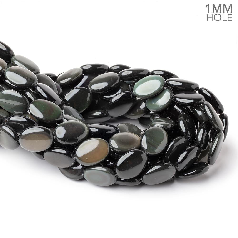 19.5x15mm Rainbow Obsidian Plain Oval 16 inch 21 Beads 1mm Hole AAA (ONLINE ORDER ONLY)