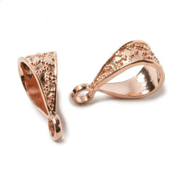 19.5x9mm Rose Gold plated Copper Bail Miligrain Vine Design 1 pcs (ONLINE ORDER ONLY)