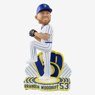 Brandon Woodruff Milwaukee Brewers Retro Jersey MLB Bobblehead (ONLINE ORDER ONLY)