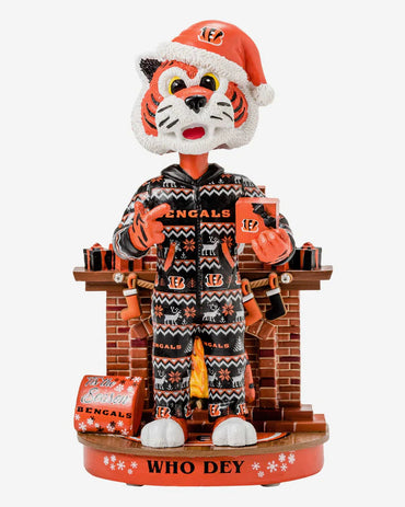 Who Dey Cincinnati Bengals Holiday Mascot Bobblehead (ONLINE ORDER ONLY)