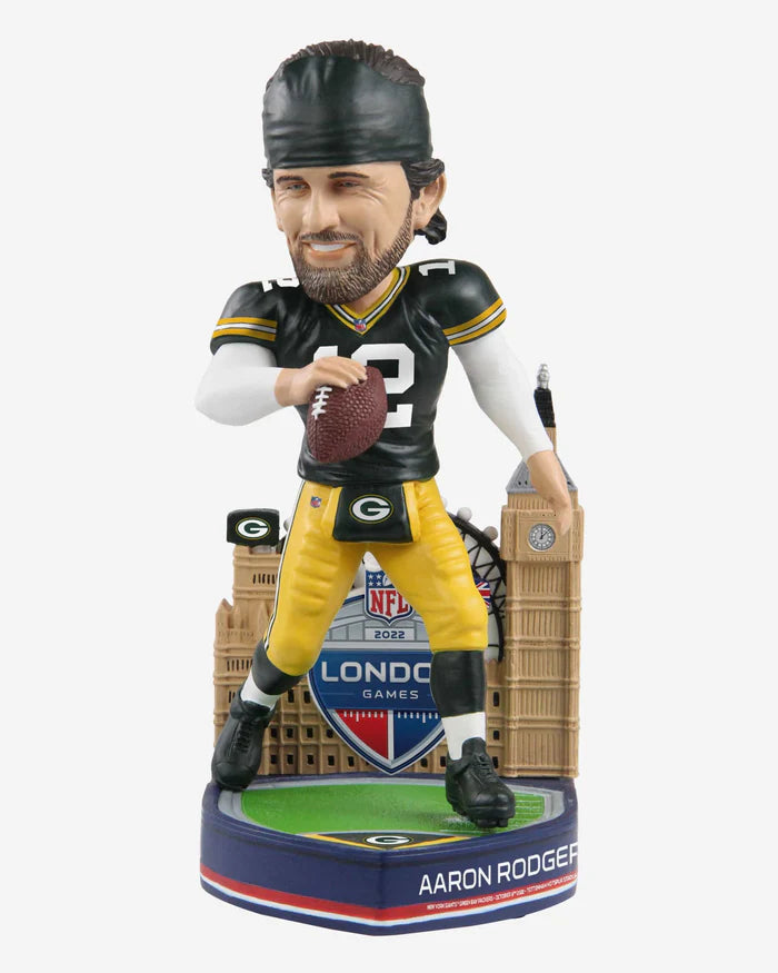 Aaron Rodgers Green Bay Packers 2022 International Game NFL Bobblehead (ONLINE ORDER ONLY)