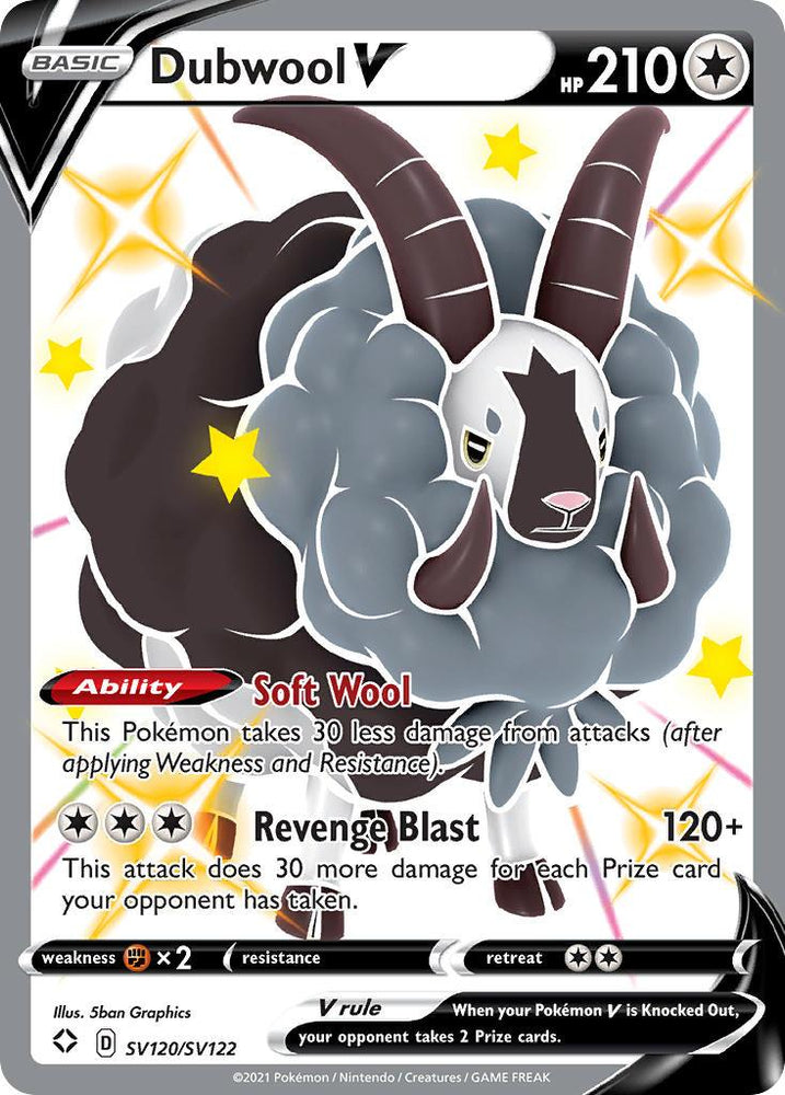 Dubwool V (SV120/SV122) [Sword & Shield: Shining Fates] (Online Only)