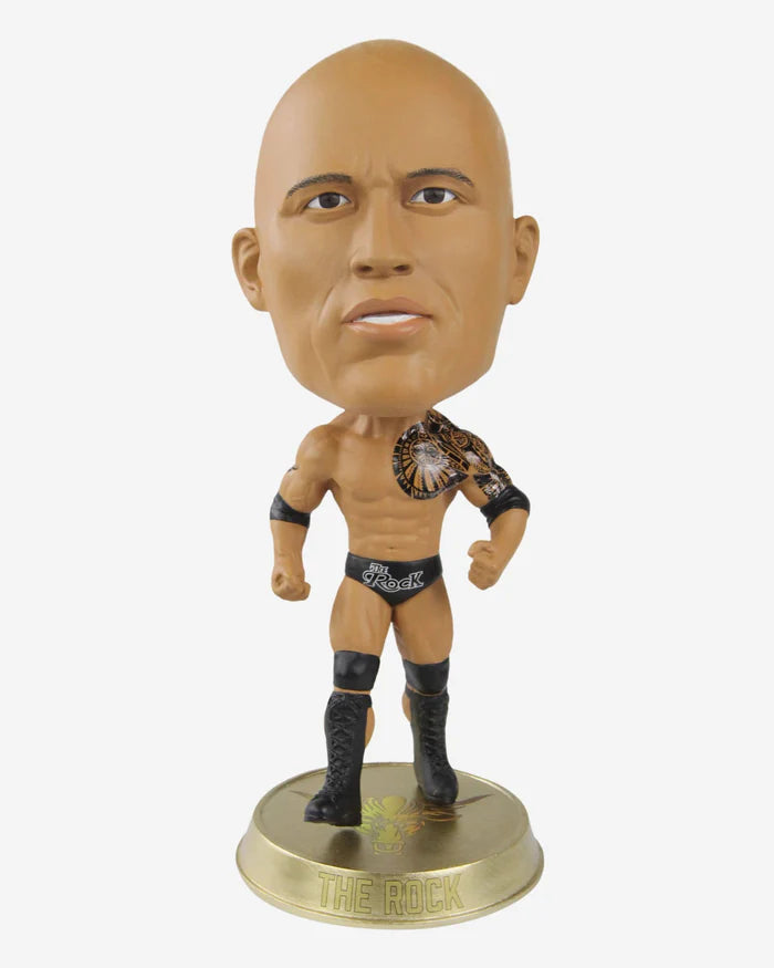The Rock Variant Gold Base Big Head WWE Wrestling Bobblehead (ONLINE ORDER ONLY)