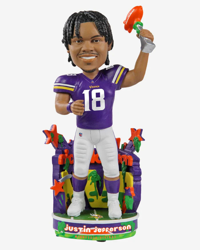 Justin Jefferson Minnesota Vikings Nickelodeon NVP NFL Bobblehead (ONLINE ORDER ONLY)