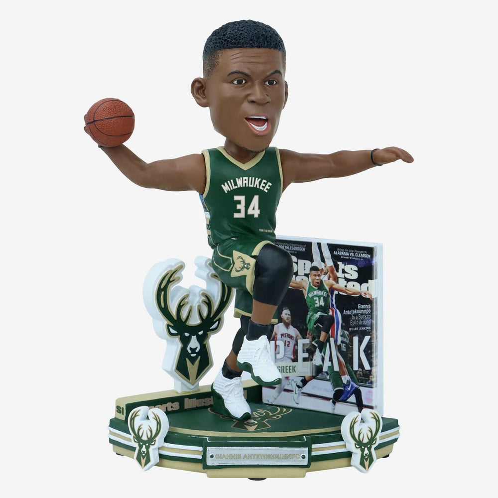 Giannis Antetokounmpo Milwaukee Bucks Sports Illustrated Cover NBA Bobblehead (ONLINE ORDER ONLY)