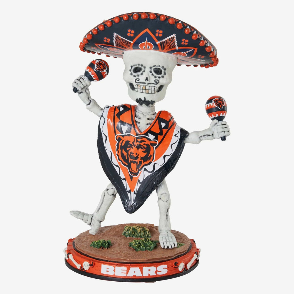 Chicago Bears Calavera Glow In The Dark NFL Bobblehead (ONLINE ORDER ONLY)