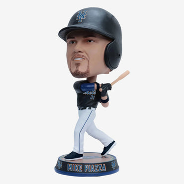 Mike Piazza New York Mets Black Jersey Field Stripe Bighead MLB Bobblehead (ONLINE ORDER ONLY)