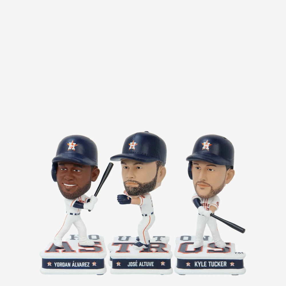 Houston Astros 3 Pack Field Stripe Mini Bighead Bobblehead Set MLB Bobblehead (ONLINE ORDER ONLY)