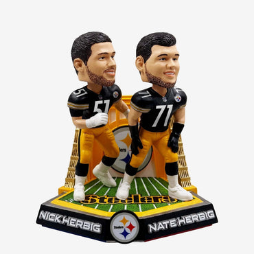 Nate Herbig & Nick Herbig Pittsburgh Steelers Family Connections Dual Bobblehead (ONLINE ORDER ONLY)